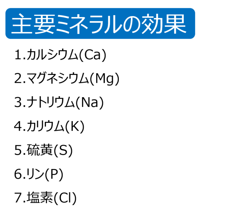 主要ミネラルとは【7つ】 | すべての女性のヘルスケア